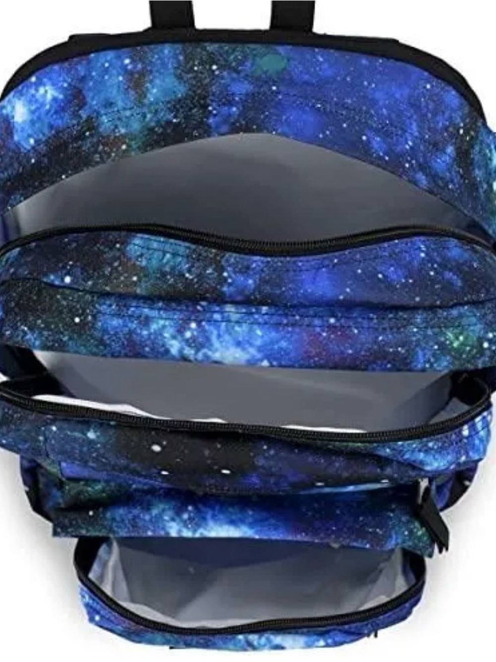Jansport Blue and Black Galaxy Print Backpack - Picture 3 of 4